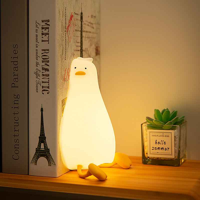 Lie Flat Duck Silicone Night Light